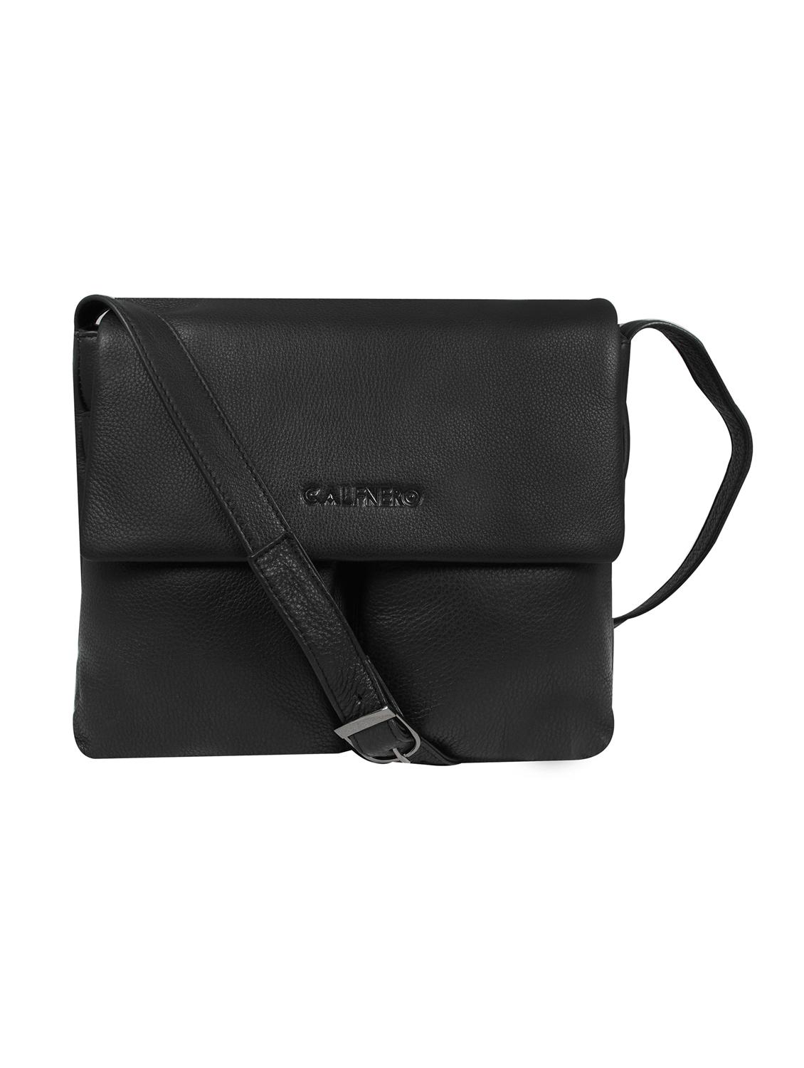 black solid regular sling bag - 16526373 -  Zoom Image - 0