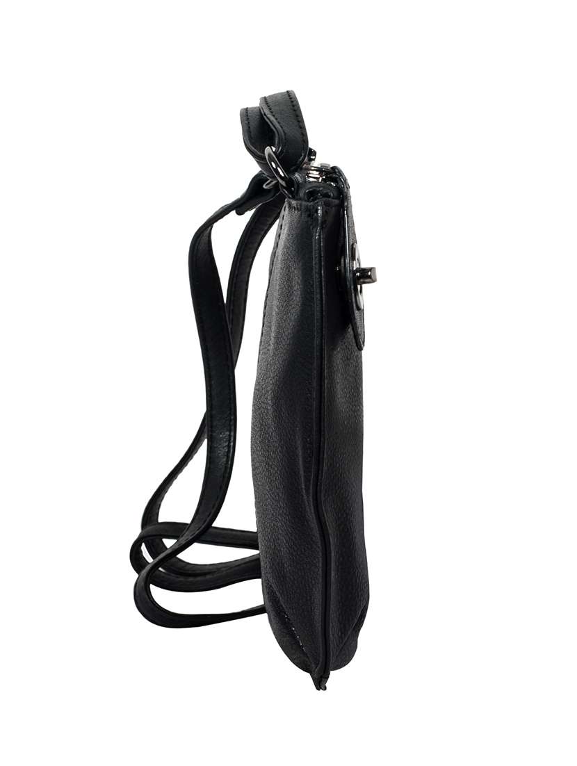 black leather sling bag - 16526377 -  Standard Image - 4