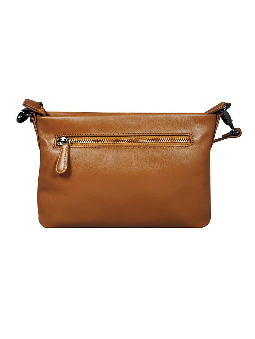 brown solid regular sling bag - 16526380 -  Standard Image - 1