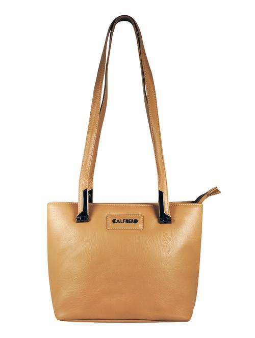 beige leather handbag - 16526424 - Standard Image - 0