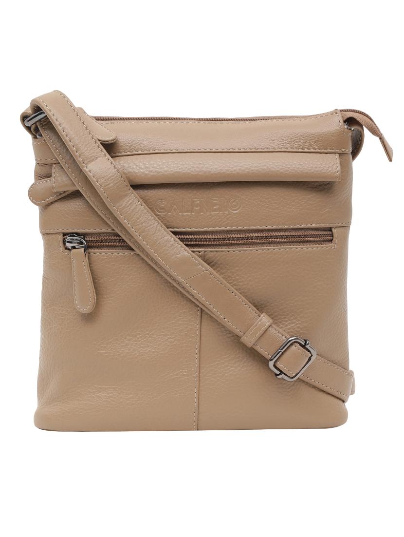 beige leather sling bag - 16526445 - Zoom Image - 0