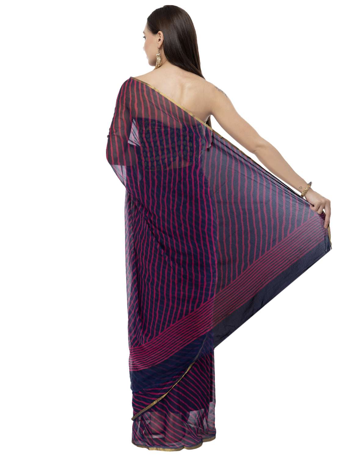 leheriya printed saree with blouse - 16527269 -  Standard Image - 1