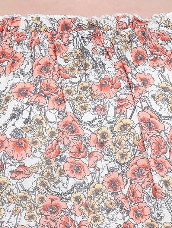 off shoulder floral blouson top - 16527680 - Standard Image - 4