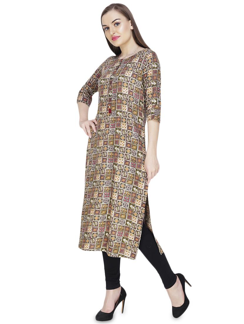 women's straight kurta - 16529971 - Standard Image - 1