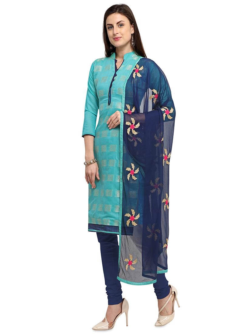 churidaar suits unstitched suit - 16530442 - Standard Image - 1