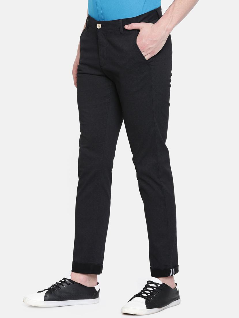 black textured chinos - 16531399 - Standard Image - 1