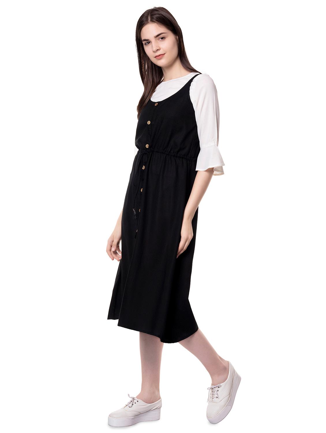 solid a-line ethnic dress - 16531623 -  Standard Image - 1