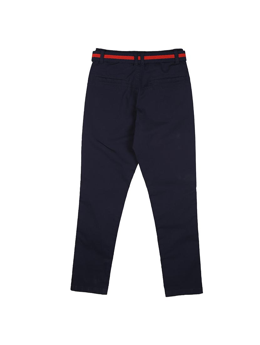 blue cotton blend casual trouser - 16533297 - Standard Image - 1
