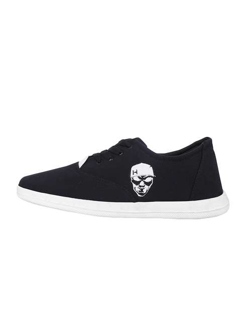 kzaara black canvas lace up sneakers - 16533727 - Standard Image - 0