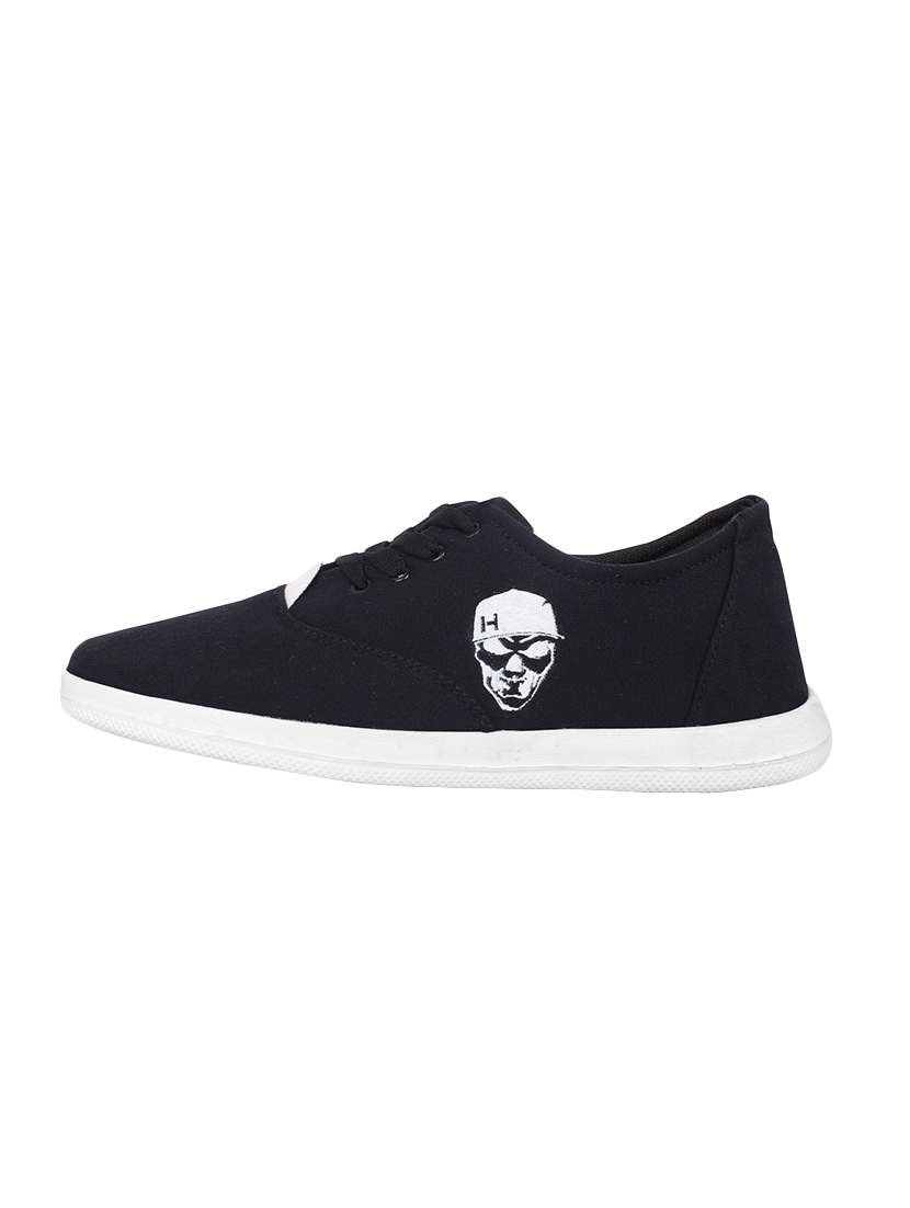 kzaara black canvas lace up sneakers - 16533727 - Zoom Image - 0