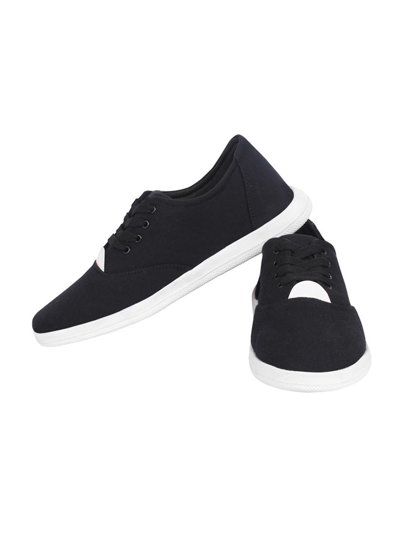 kzaara black canvas lace up sneakers - 16533727 - Standard Image - 1