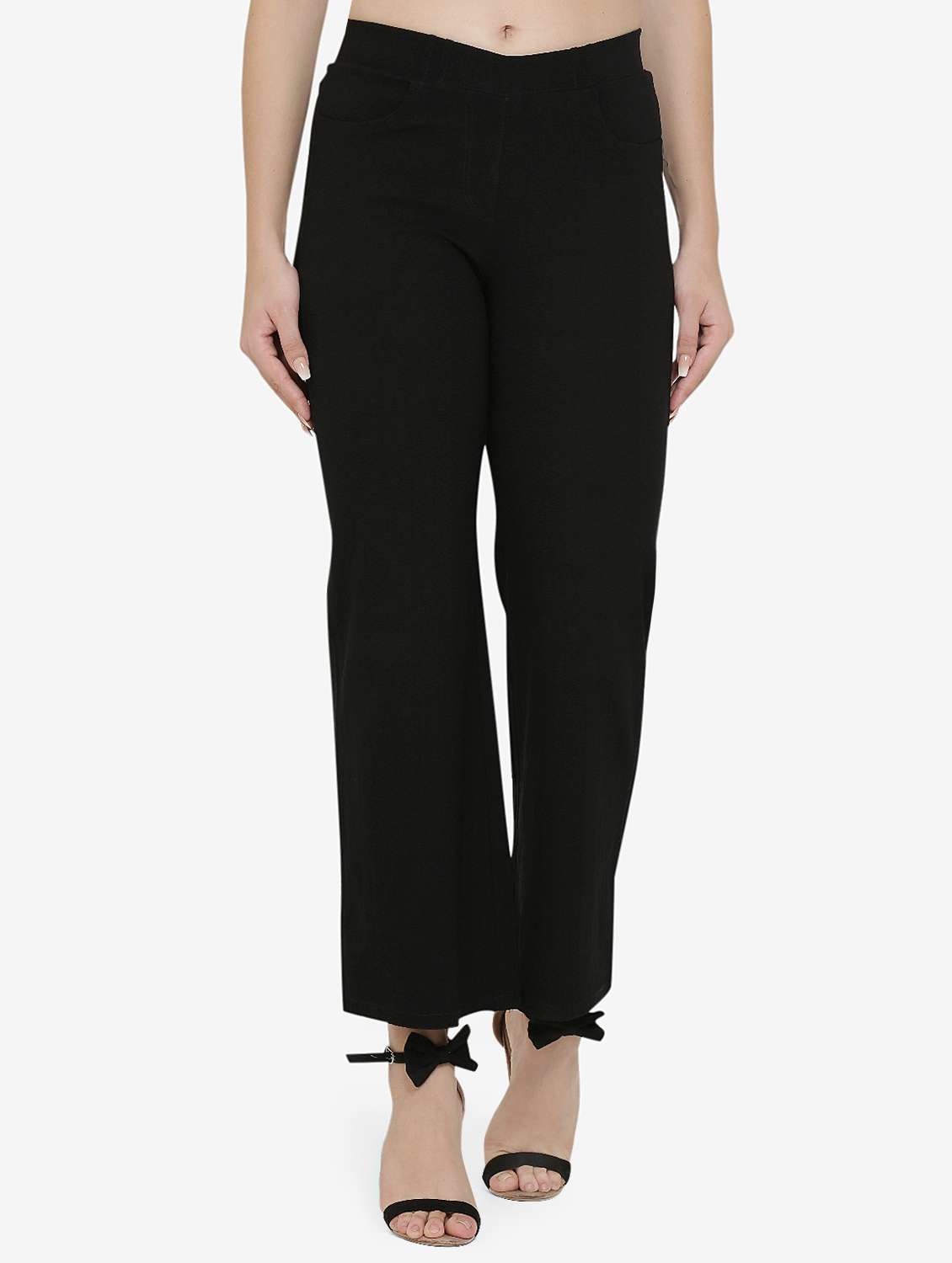 high rise solid trouser 