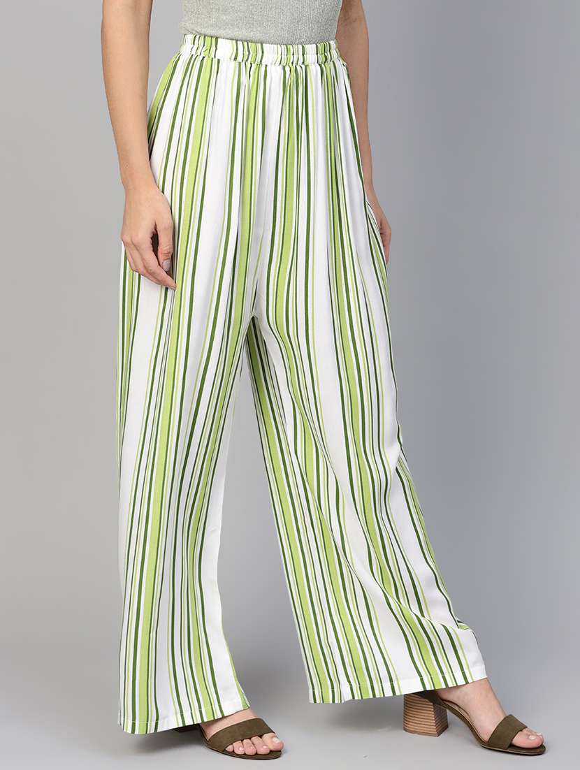 high rise striped palazzo
