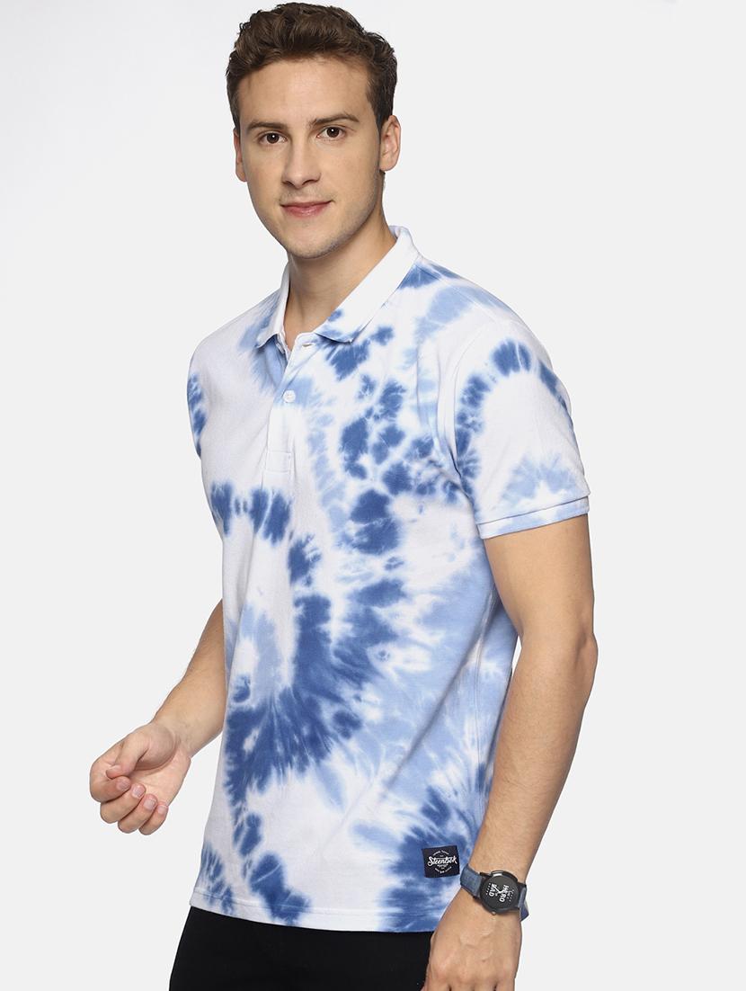 blue tie & dye polo t-shirt - 16539843 -  Standard Image - 1