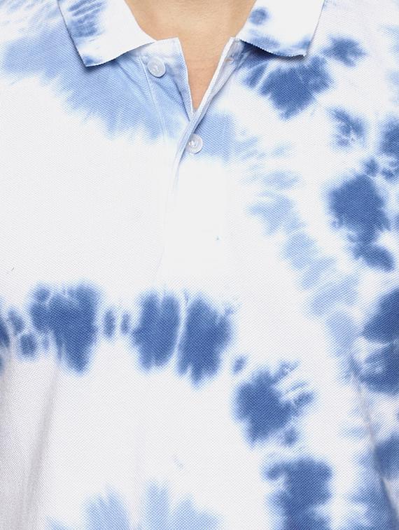 blue tie & dye polo t-shirt - 16539843 - Standard Image - 4