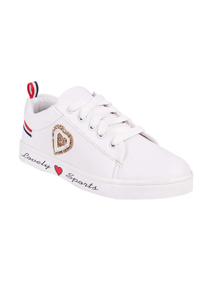 longwalk white leatherette lace-up sneakers