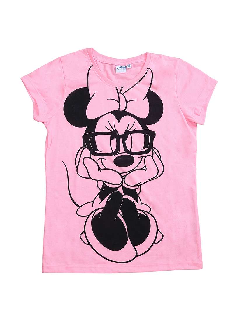 pink polyester regular tops & tee
