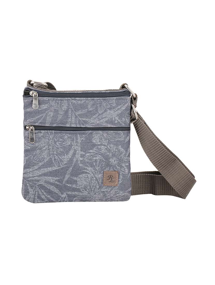 grey floral messenger sling bag - 16542364 -  Zoom Image - 0