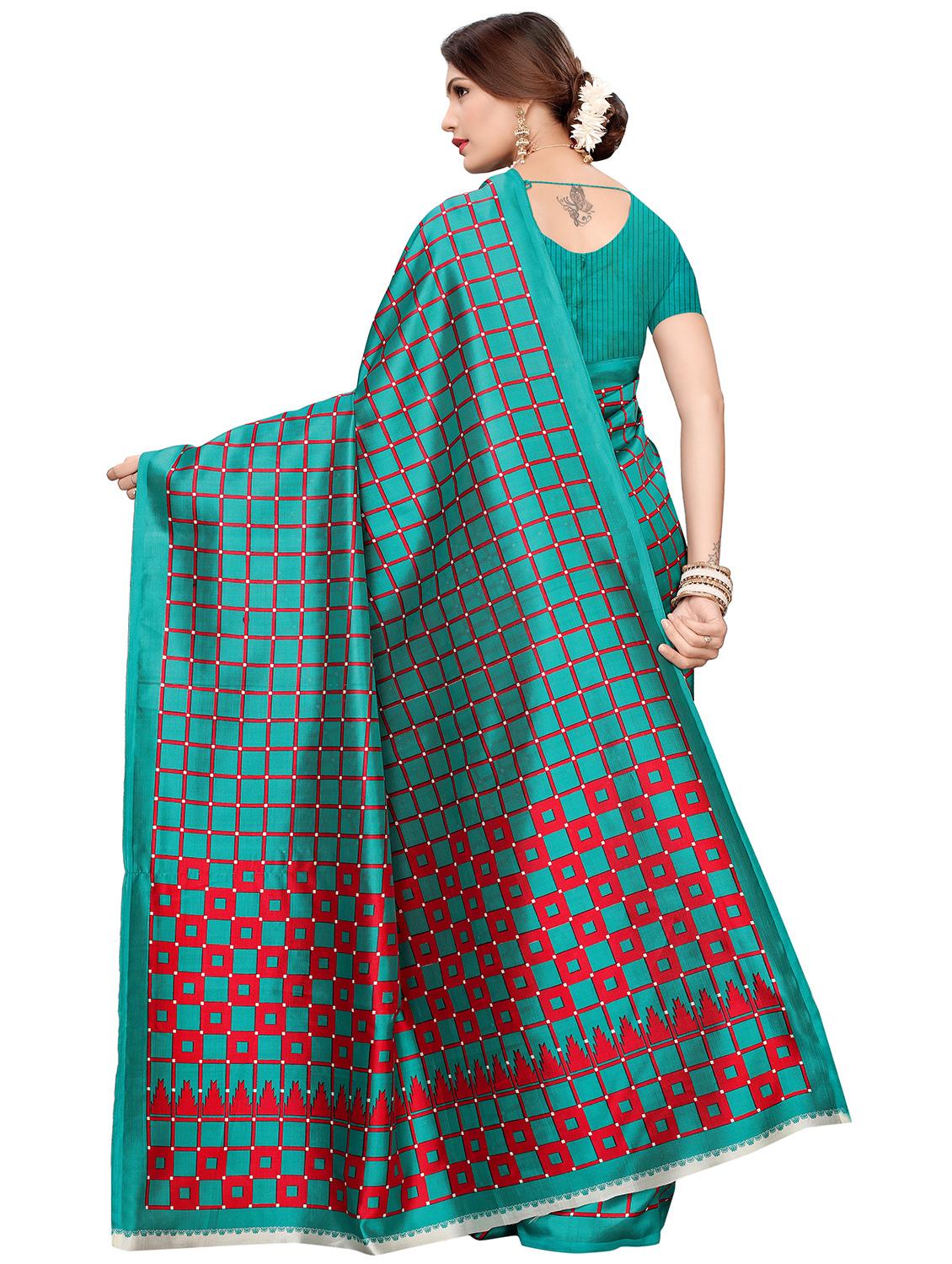 green art silk mysore saree with blouse - 16542763 -  Standard Image - 1