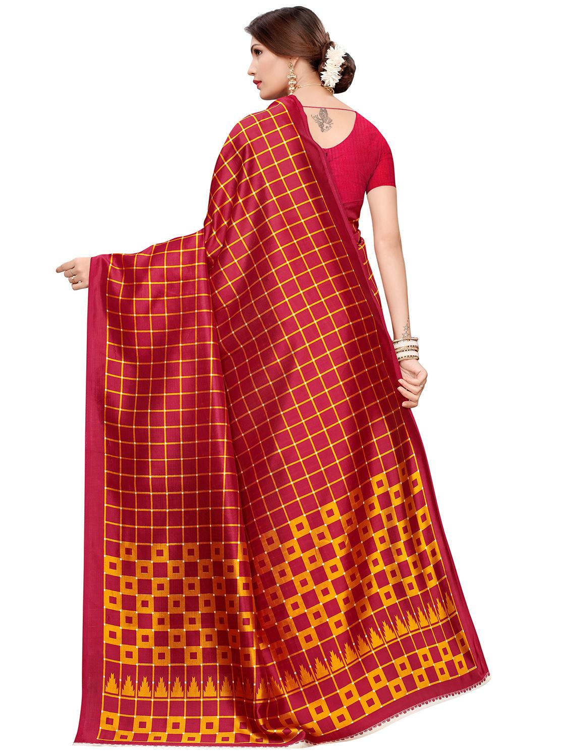 red art silk mysore saree with blouse - 16542764 -  Standard Image - 1