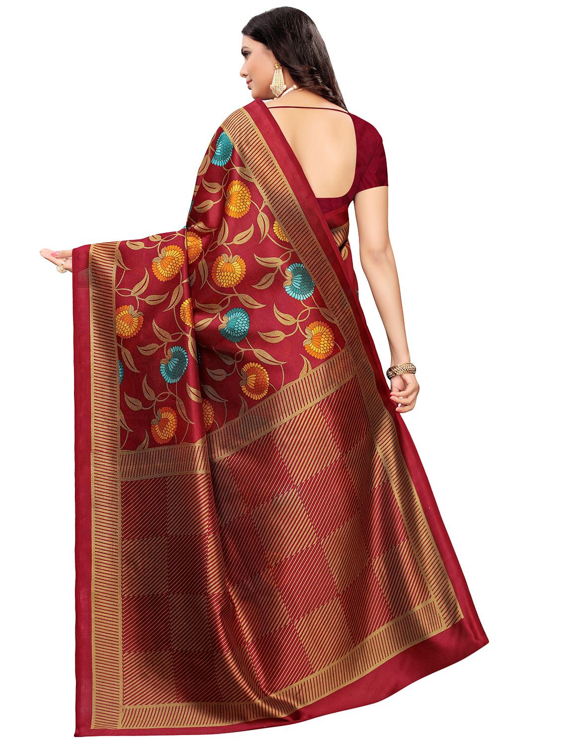 red art silk mysore saree with blouse - 16542776 - Standard Image - 1