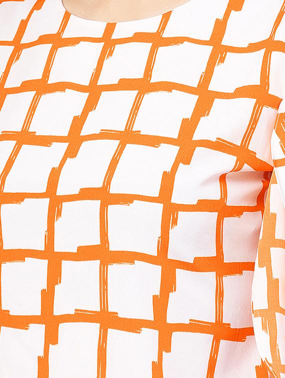 cape sleeved checkered top - 16543128 - Standard Image - 4