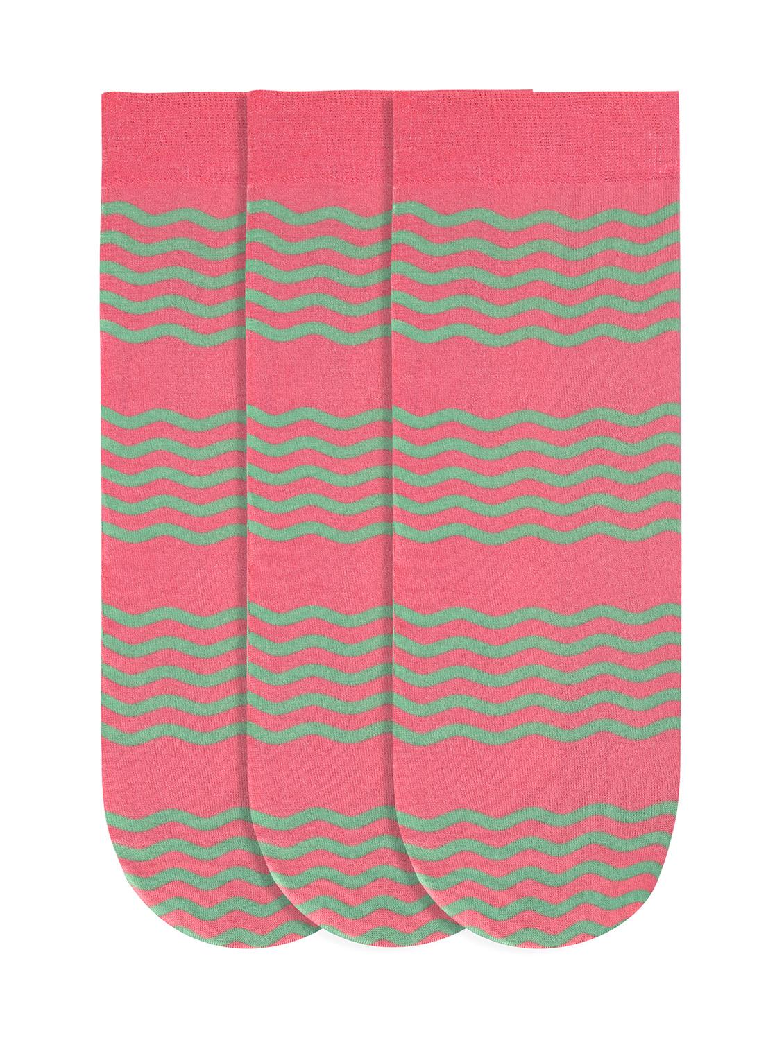 pack of 3 pink nylon ankle length sock - 16543274 - Standard Image - 1
