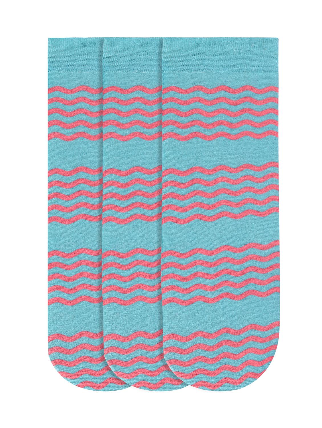 pack of 3 blue nylon ankle length sock - 16543275 - Standard Image - 1
