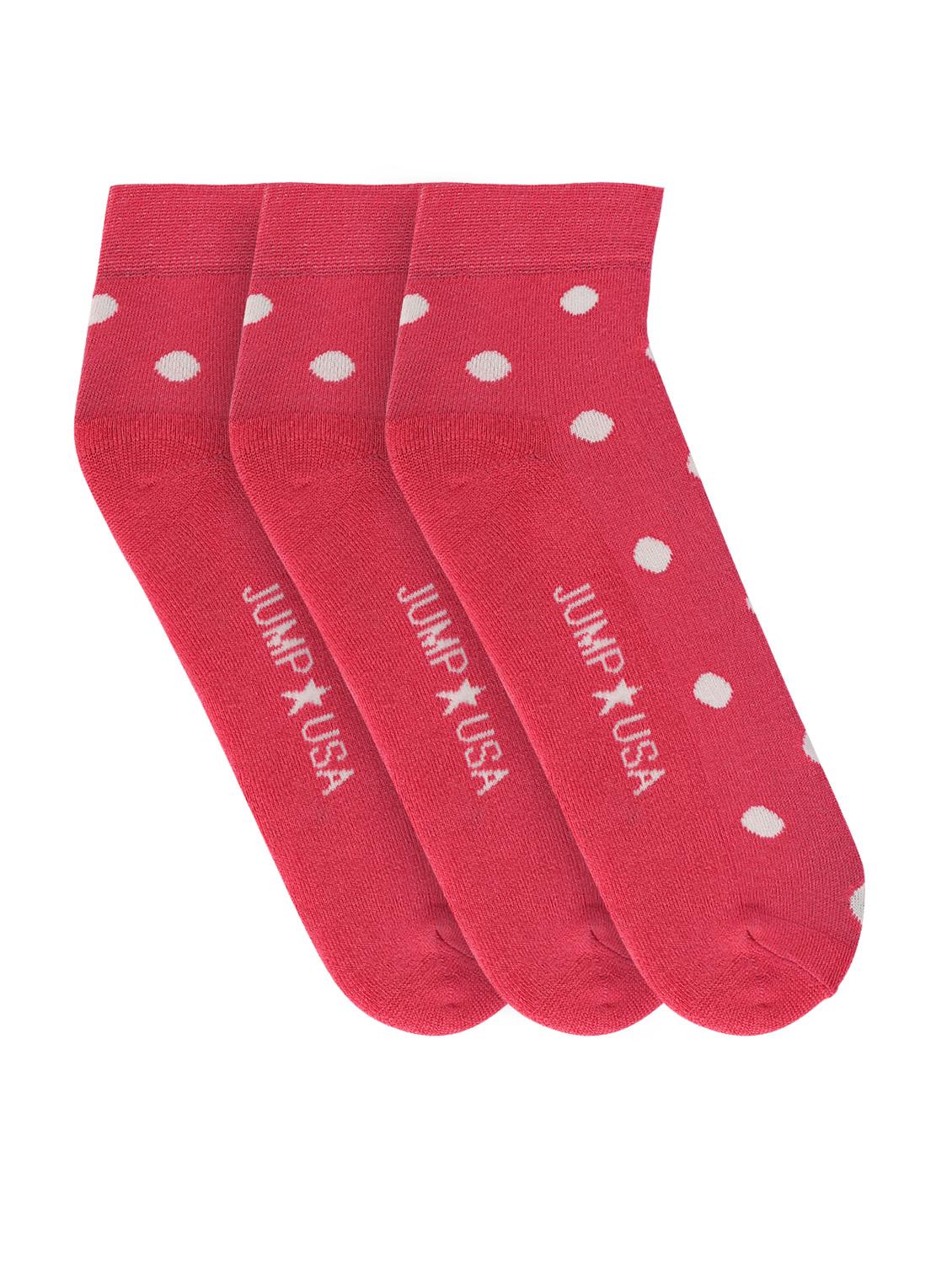 pack of 3 pink cotton ankle length sock - 16543279 - Standard Image - 1