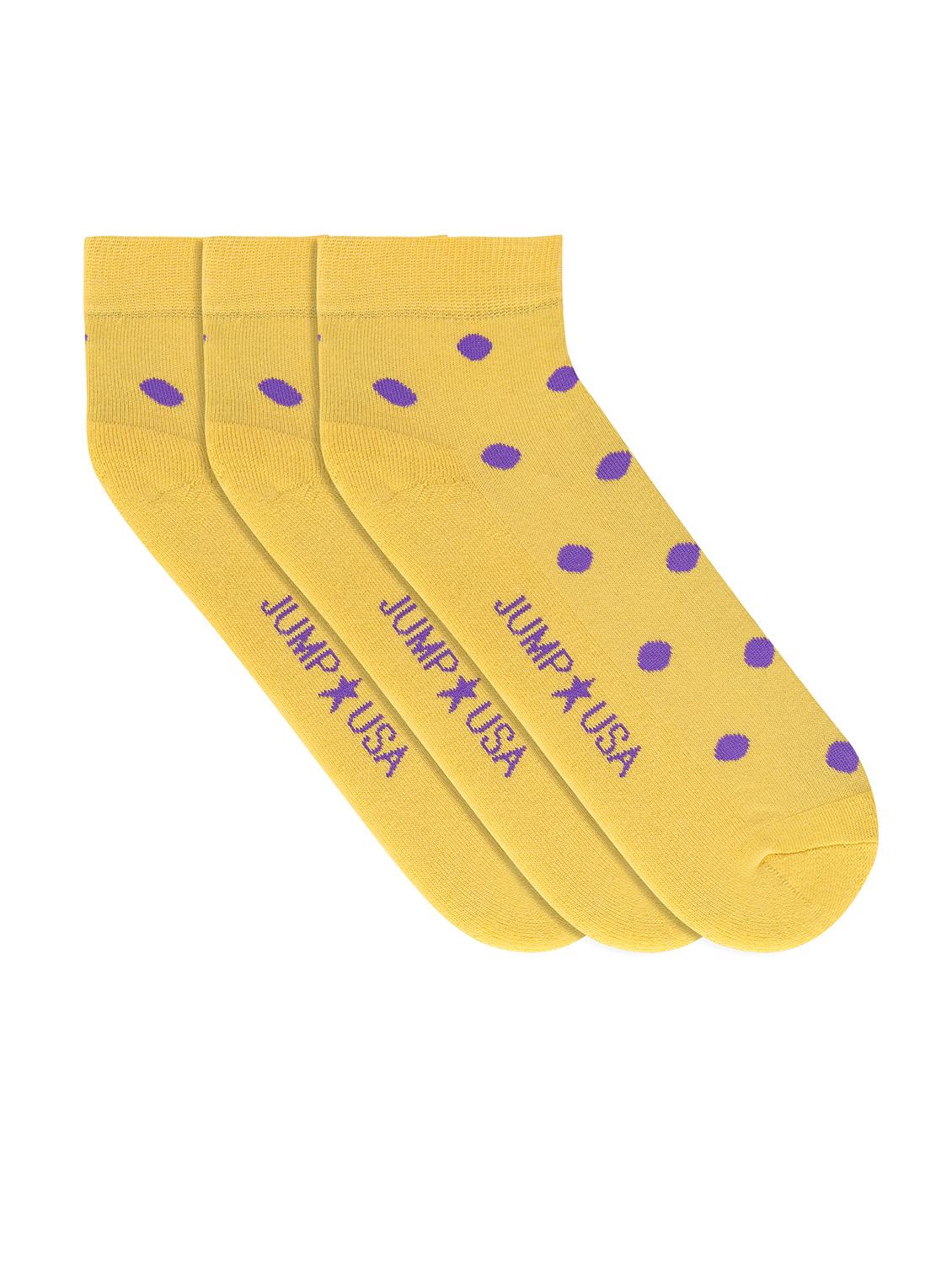pack of 3 yellow cotton ankle length sock - 16543283 - Standard Image - 1
