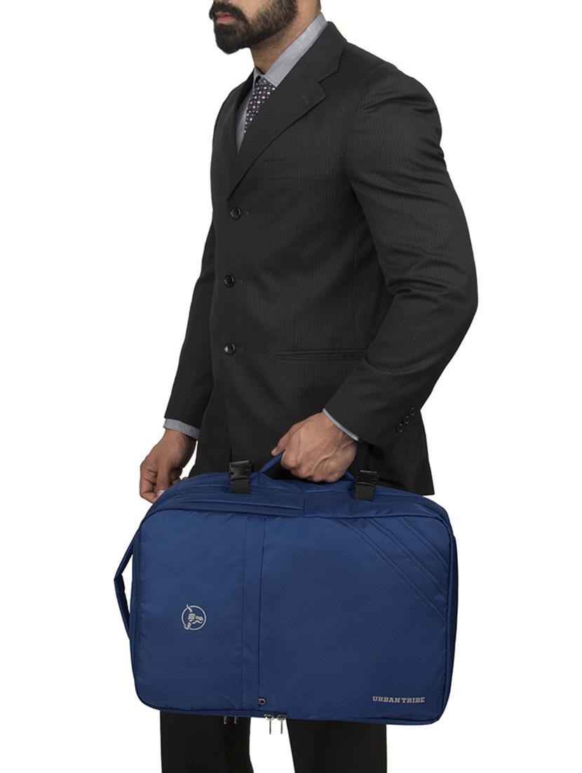 blue polyester laptop backpack - 16543447 - Standard Image - 4