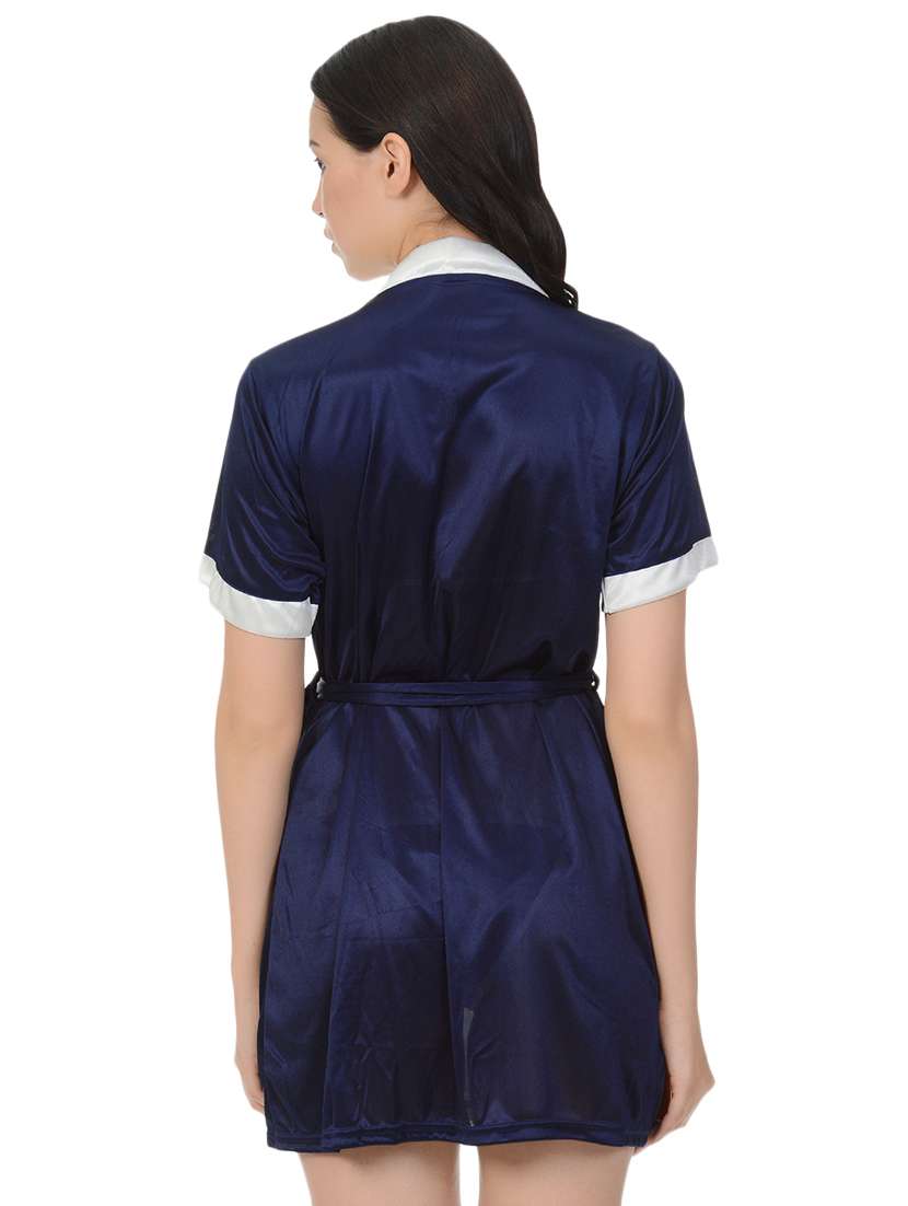 laced babydoll with robe set - 16544530 - Standard Image - 6