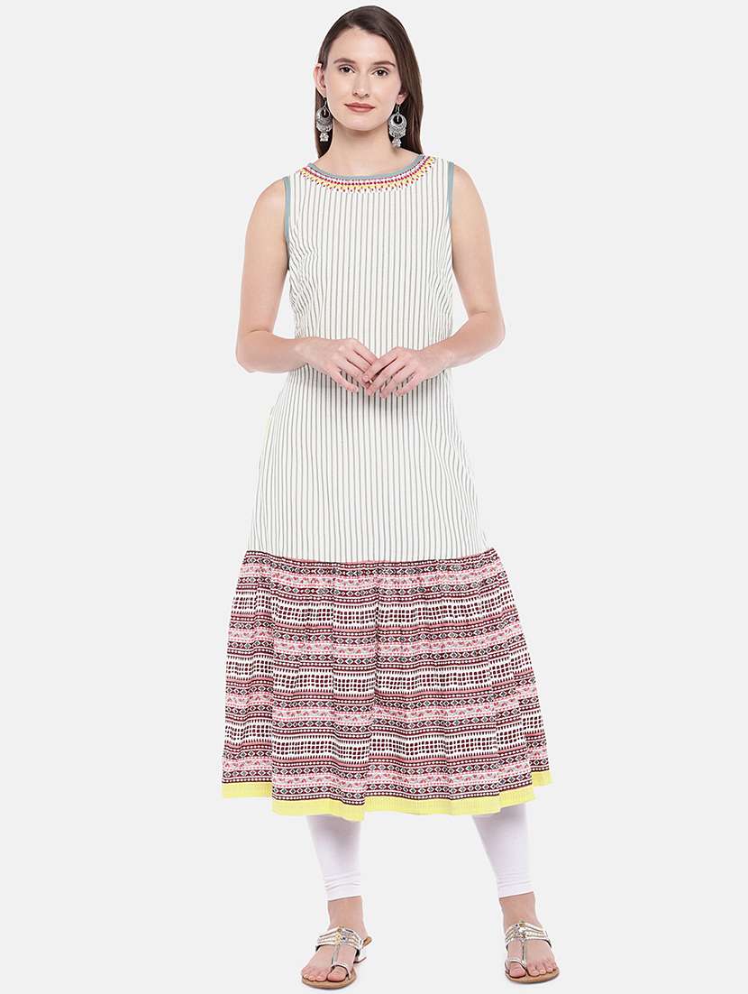 stripes a-line kurta