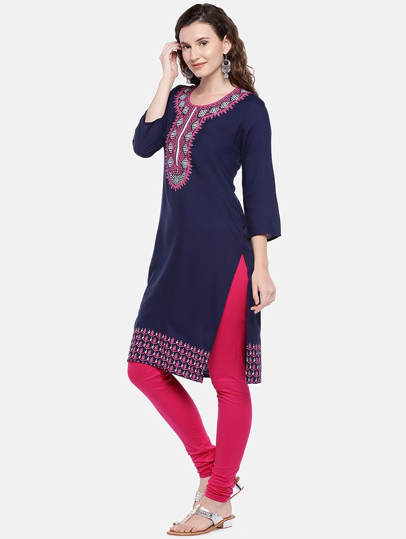 printed straight kurta - 16545121 - Standard Image - 1