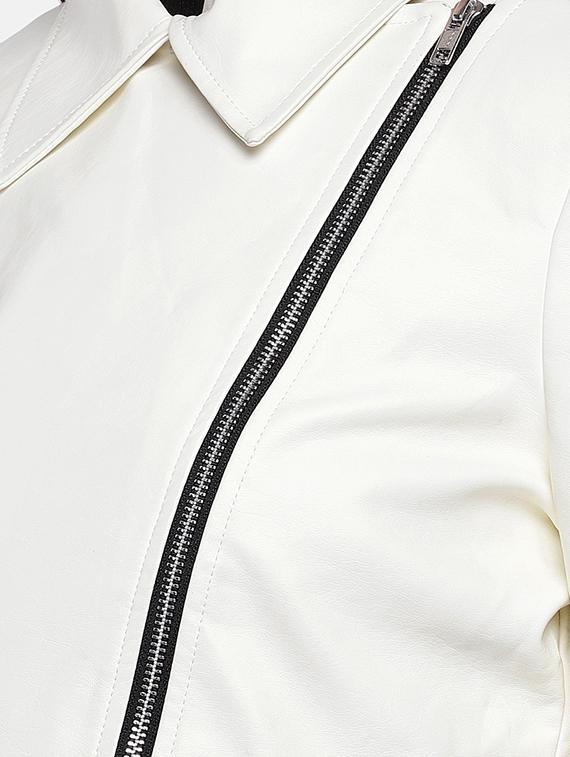 zipper detail asymmetric jacket - 16545152 - Standard Image - 4