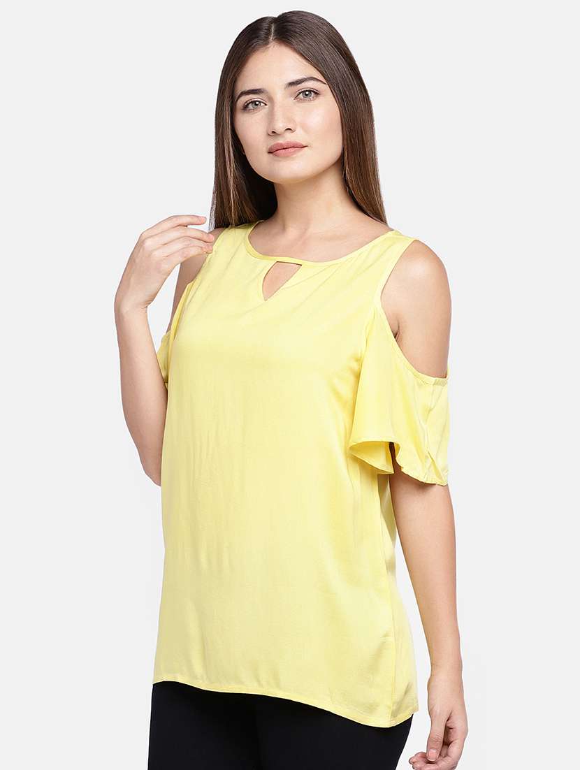 women's straight key hole neck top - 16545267 -  Standard Image - 1
