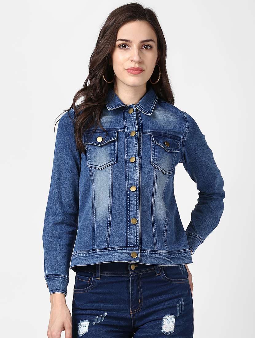 blue hand painted denim summer jacket - 16547644 -  Standard Image - 1