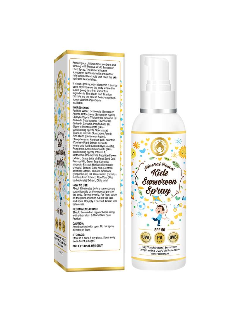 natural kids sunscreen face spray  - 16547808 -  Standard Image - 1