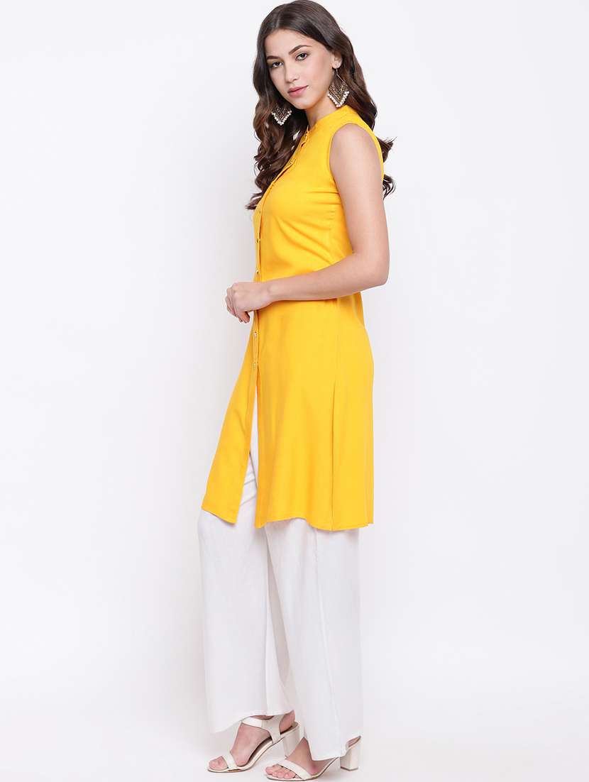 solid straight kurta - 16548054 -  Standard Image - 1