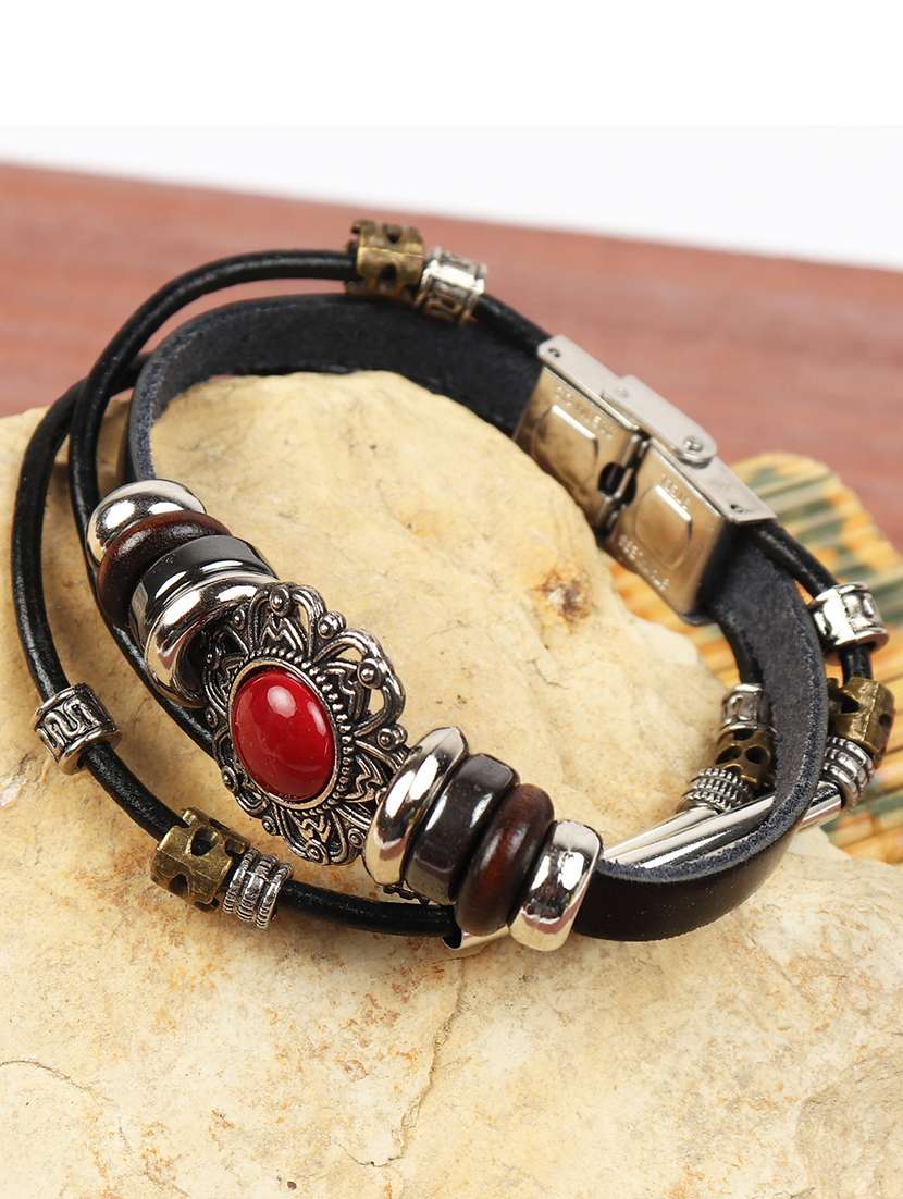 red zinc links bracelet