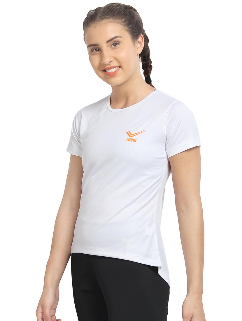 round neck curved hem solid tee - 16548633 -  Standard Image - 1