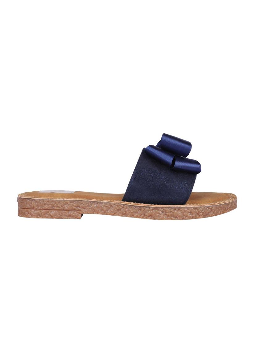 msc blue leatherette slip on sandals - 16548836 -  Standard Image - 1
