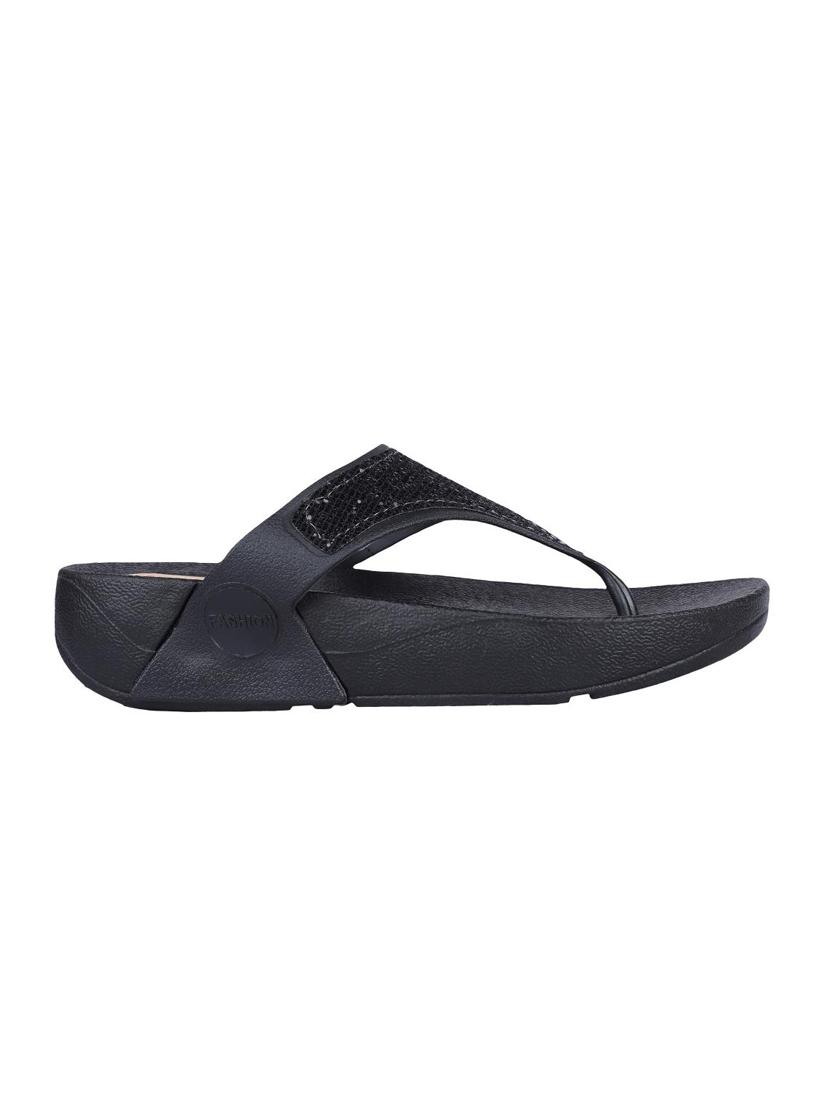 msc black pu toe separator flip flops - 16548852 - Standard Image - 1