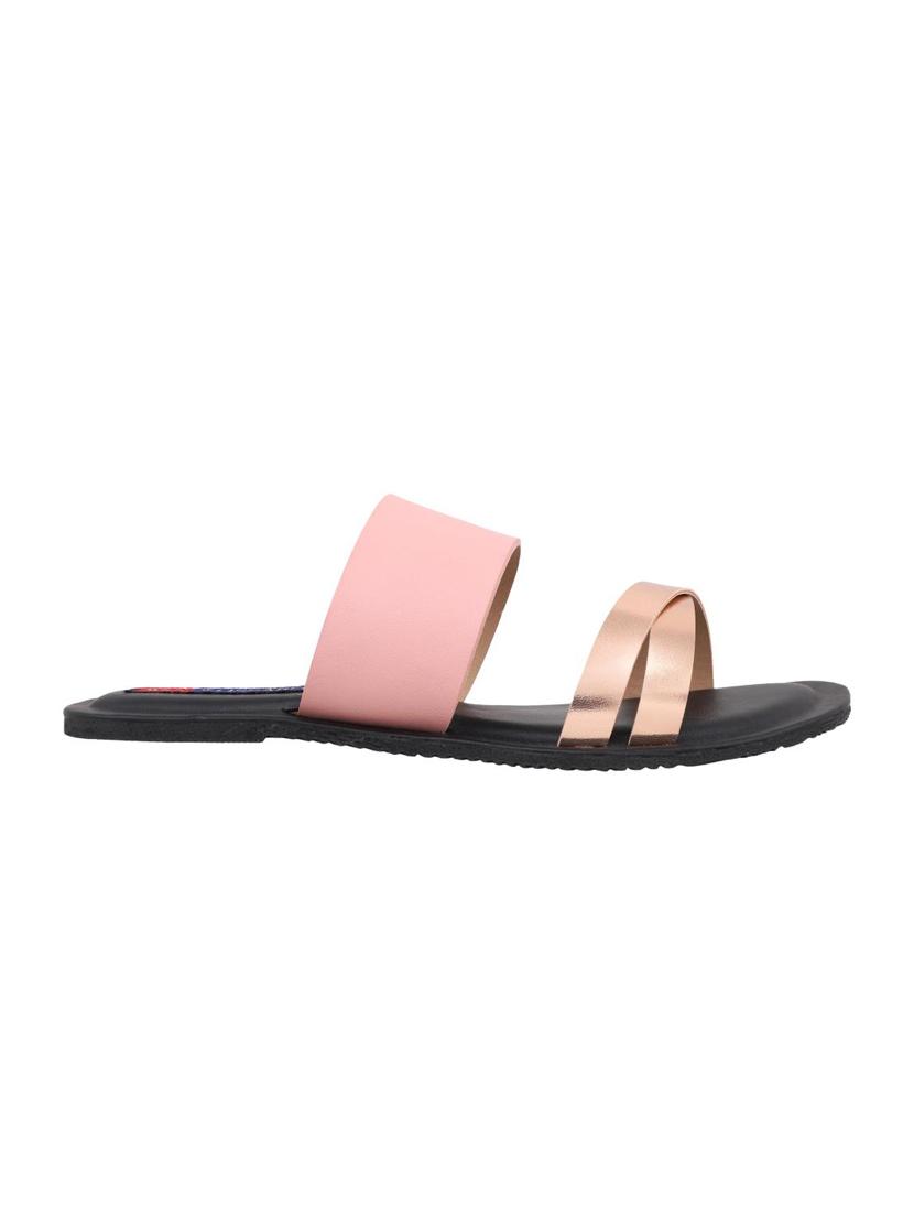 msc pink leatherette slip on sandals - 16548867 -  Standard Image - 1
