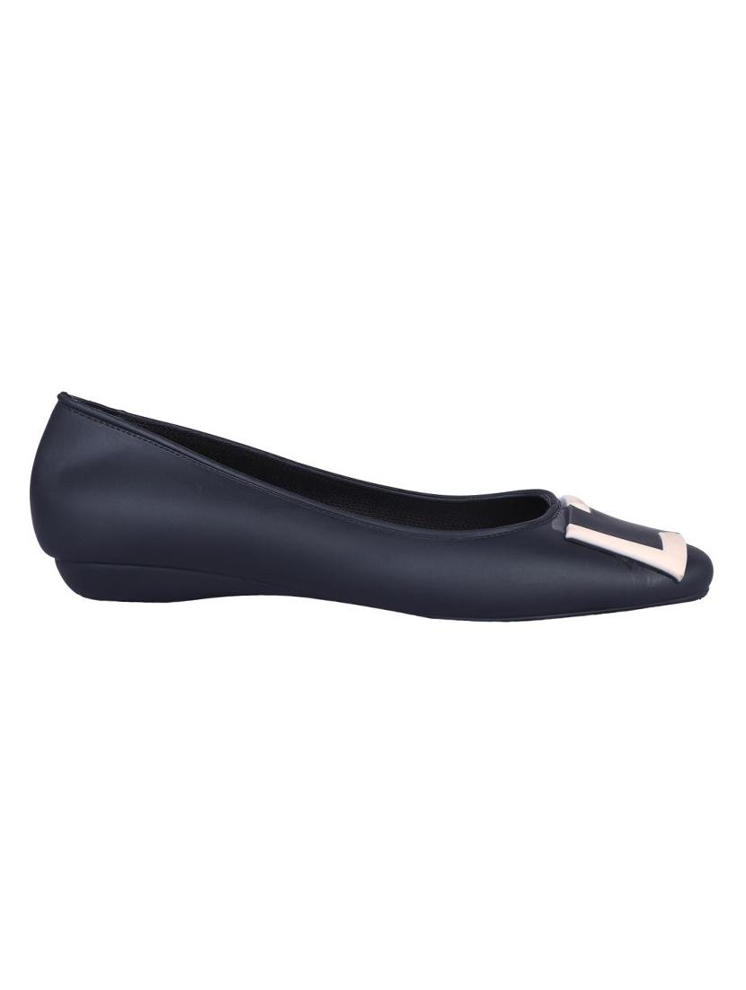 msc navy blue leatherette slip on ballerinas - 16548930 - Standard Image - 1