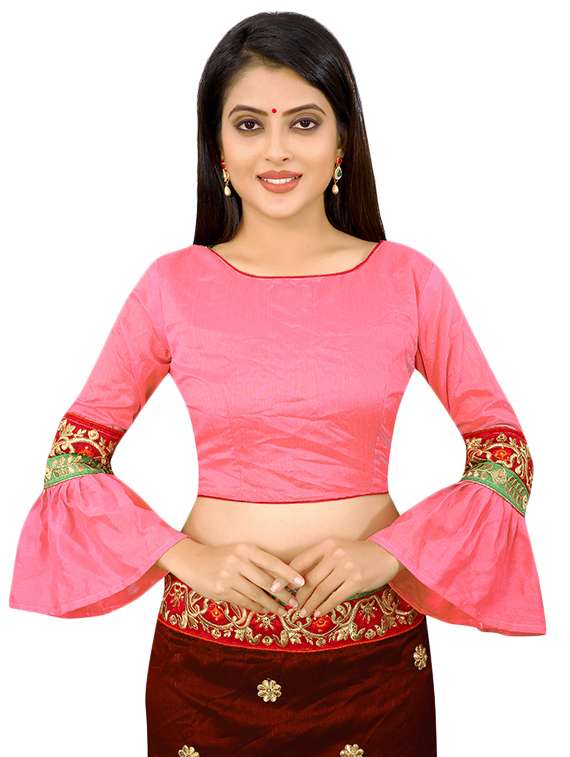  embroidered half & half saree with blouse - 16550699 -  Standard Image - 1