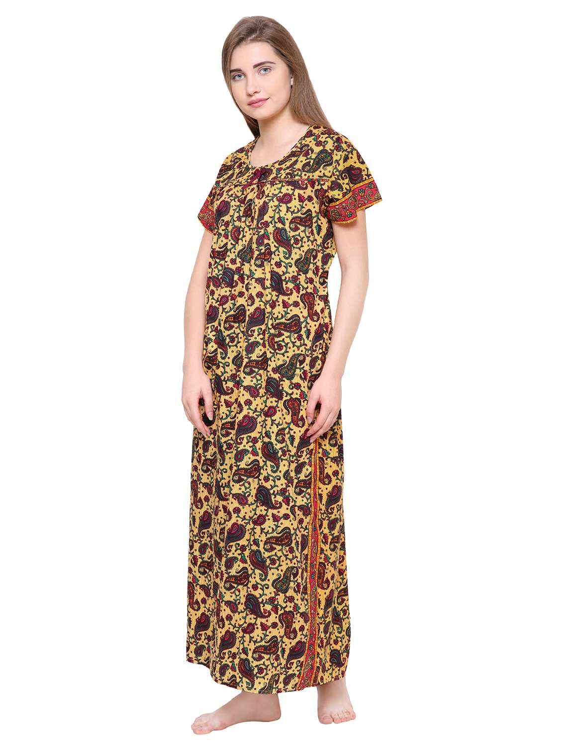 tie back paisley nighty  - 16550890 -  Standard Image - 1