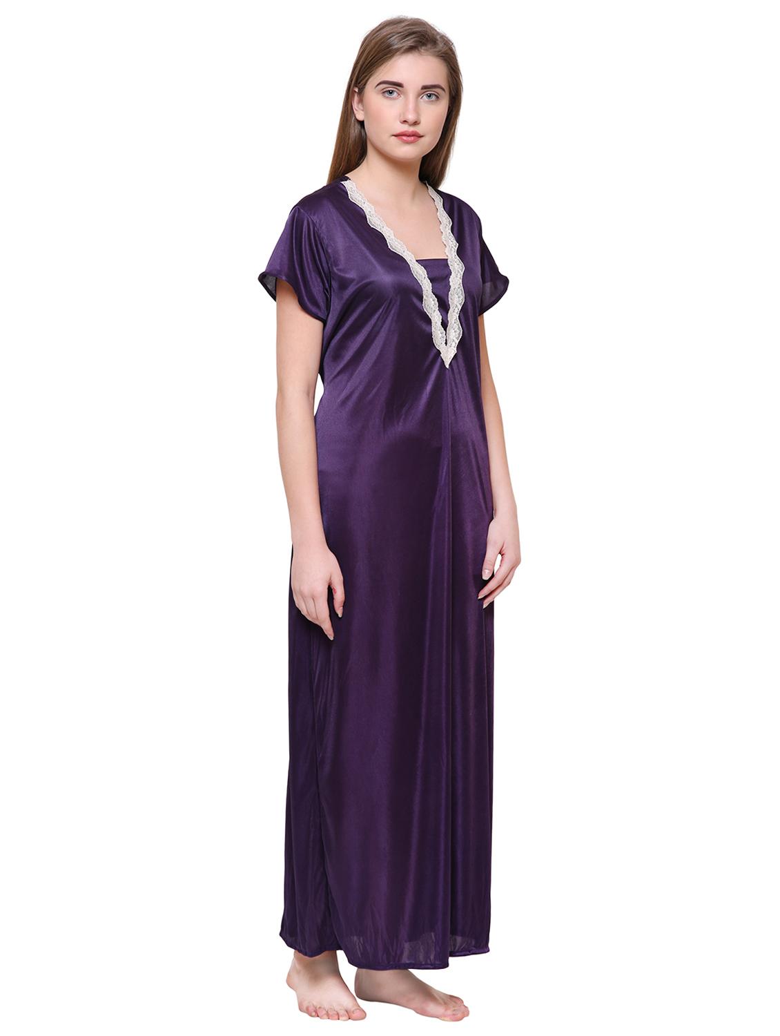 tie back lace detail nighty - 16550917 - Standard Image - 1