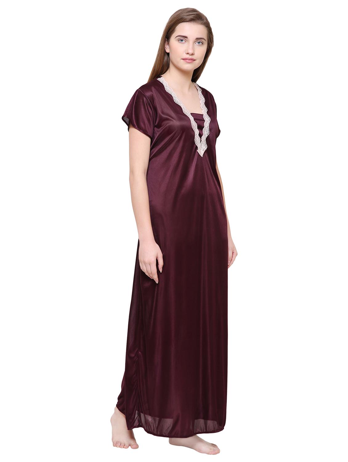 tie back lace detail nighty  - 16550918 -  Standard Image - 1