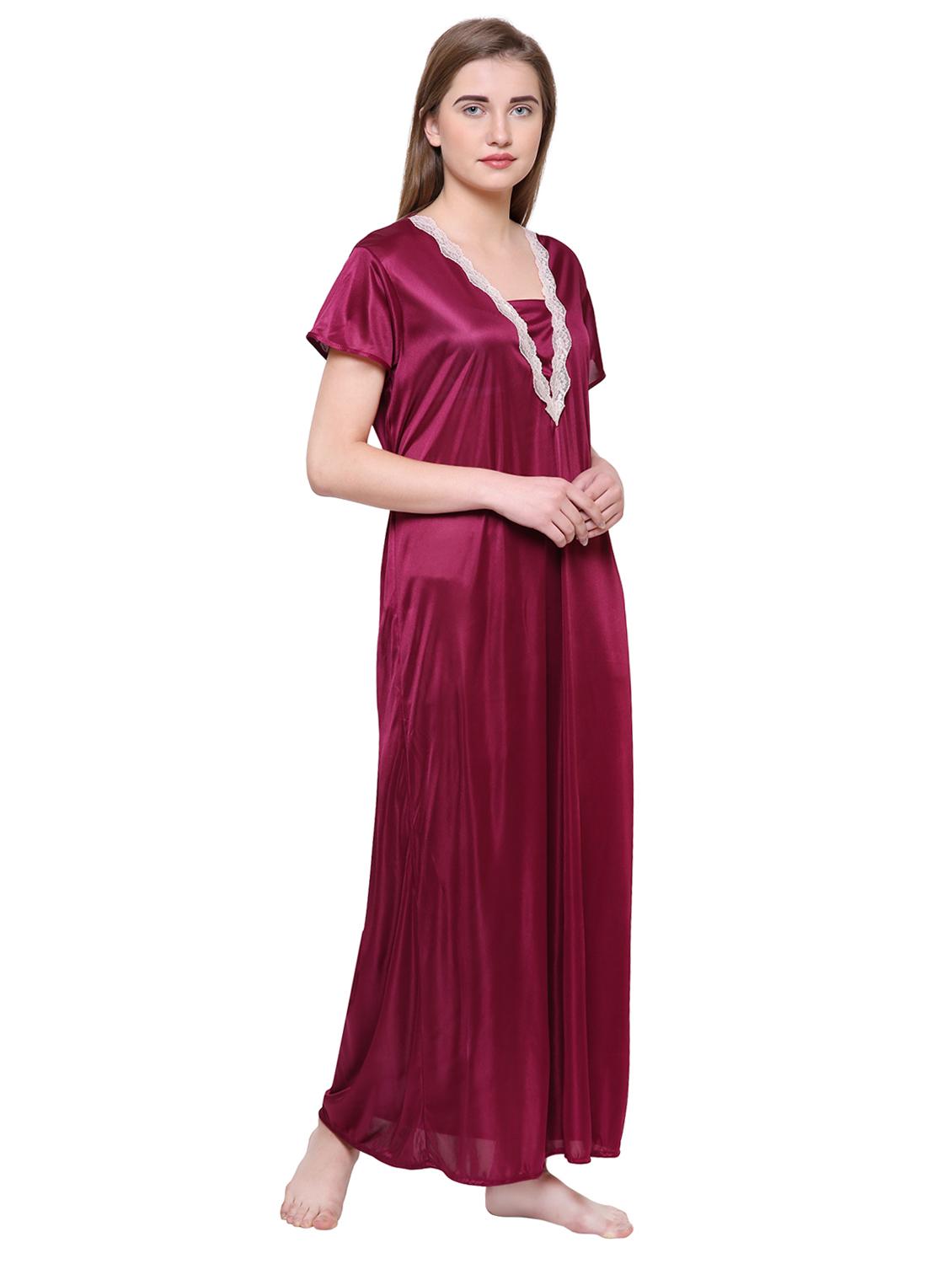tie back lace detail nighty - 16550919 - Standard Image - 1